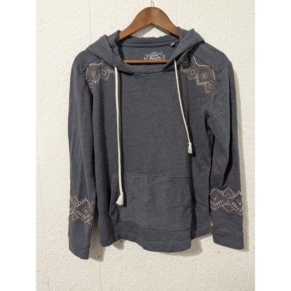 Panhandle Slim Hoodie, Pullover, Women's, Gray, Embroidered, M, Western, Casual